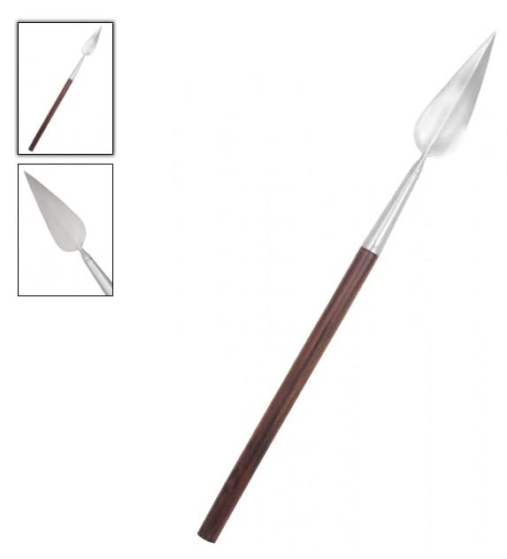 Wiking Javelot Lance de jet décorative courte avec manche en bois. - 