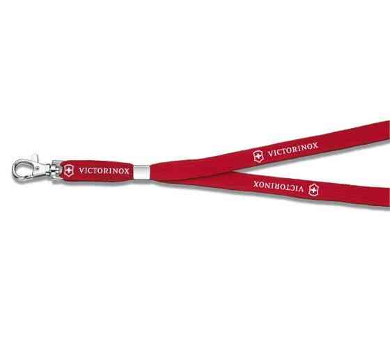 Tour de cou rouge Victorinox 4.1879 avec mousqueton
