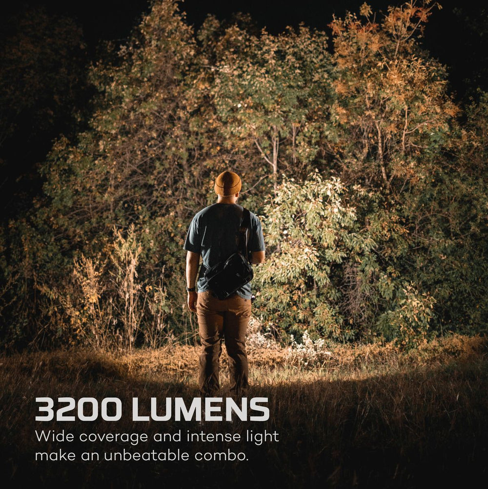 NEBO Lampe de poche étanche rechargeable avec 3 200 lumens et banque d'alimentation - 