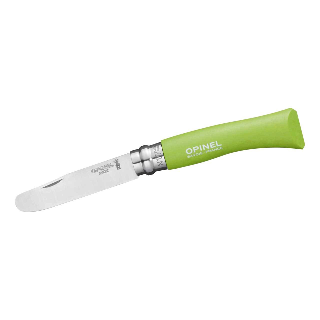 OPINEL N° 07, couteau pour enfants, inoxydable, bois de hêtre vert - 