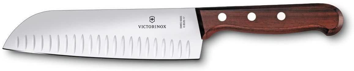 Victorinox Couteau de cuisine Santoku 17cm ondulé. avec manche en bois ( 68520.17G ) -