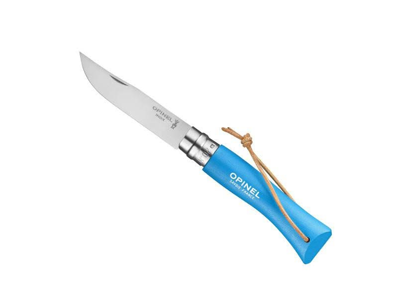 OPINEL 7 VRI CYAN, COUTEAU AV. LIEN BAROUDEUR - 