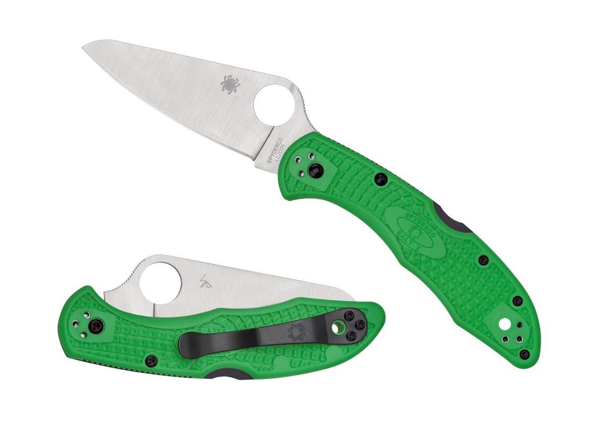 SPYDERCO COUTEAU SALT 2 2 FRN VERT - 