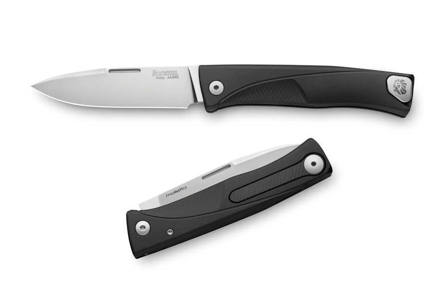 Thrill Aluminium: the folding SlipJoint with HWAY.L system - Nero -