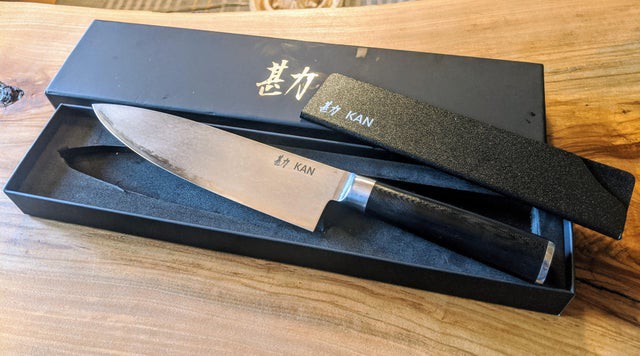 Couteau KAN Core Chef 8 pouces AUS-10 67 couches de Damas pour les chefs AUS-10, manche G10 ) - 