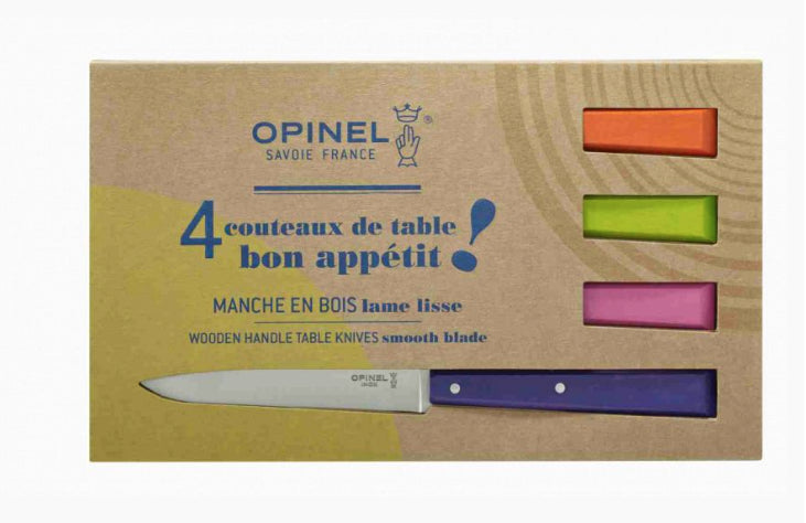 Opinel Coffret de 4 couteaux de table N°125 Bon Appétit Pop - 