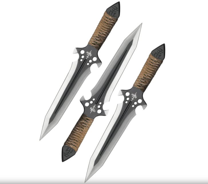 United Cutlery KR0057 Lot de 3 couteaux Kit Rae Triple Thrower Set - 