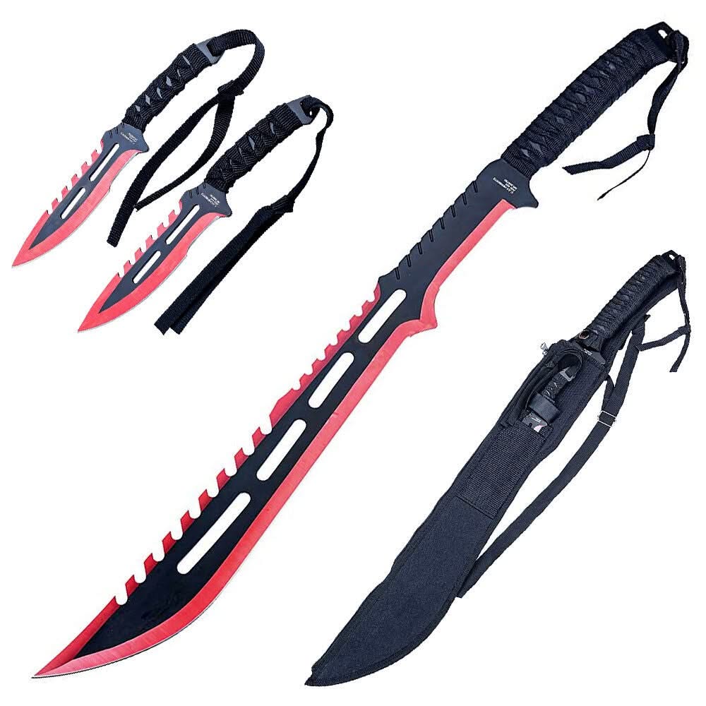 Ensemble Superbe Machette Lame de 51 cm + 2 couteaux - 