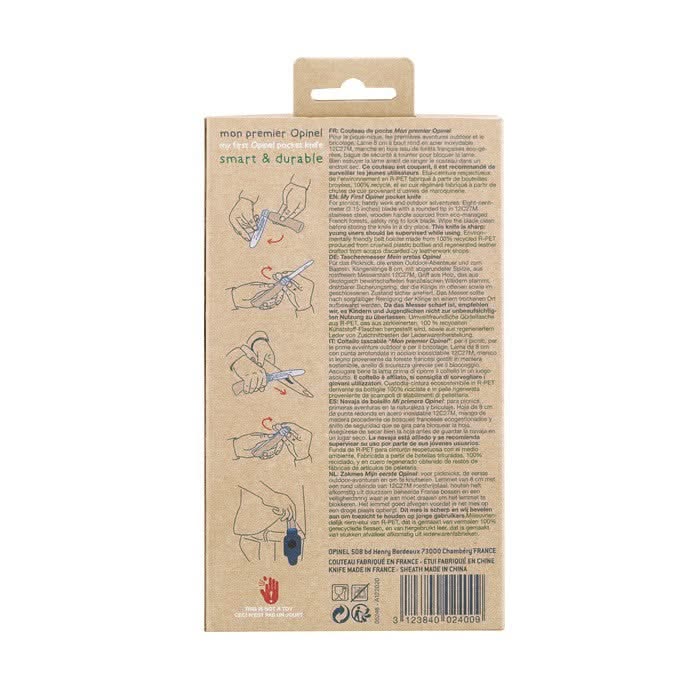 Opinel, Couteau de poche junior, My First, inox, etui, boîte - 