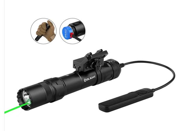Olight Odin GL M - Lampe Tactique Avec Laser Vert 1500 Lumens - 