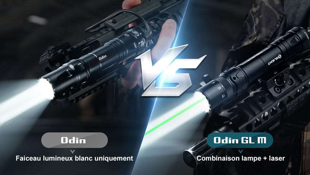 Olight Odin GL M - Lampe Tactique Avec Laser Vert 1500 Lumens - 