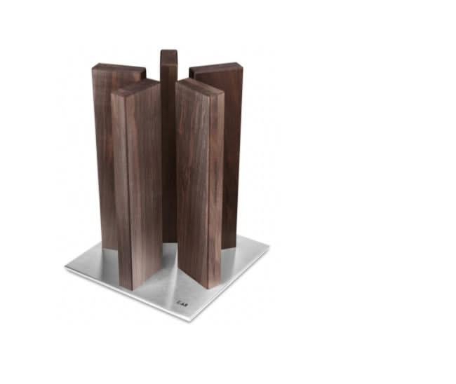 Kai STH5 Porte-couteaux Stonehenge Noyer et Inox pour 10 couteaux - 
