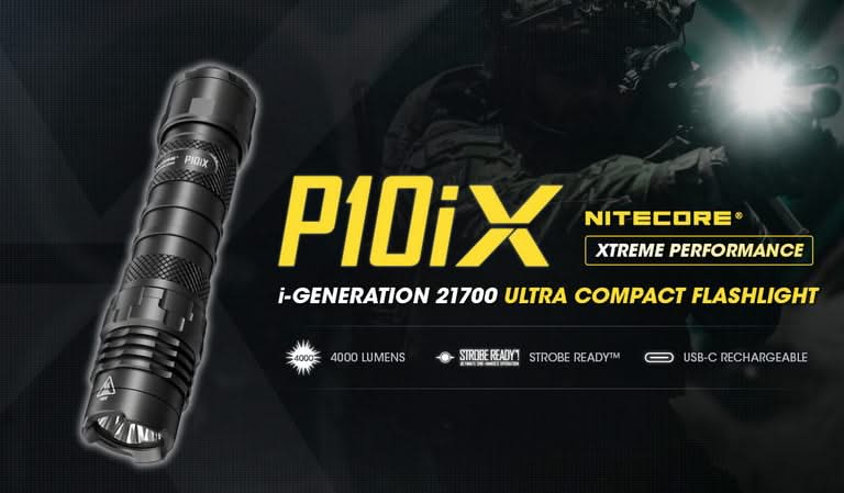Nitecore P10ix Lampe Torche  4000 Lumens rechargeable USB-C - 