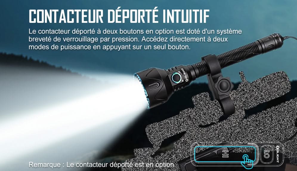 Olight Javelot Pro 2 - Lampe de Chasse Longue Portée 1050 Mètres - 