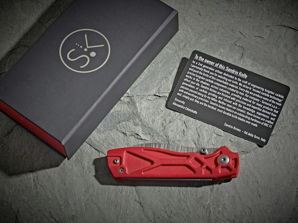 Sandrin Torino, Tungsten Carbit Recoil Lock, Rouge G10 - 