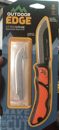 Outdoor Edge 01OE047 Razor Lite EDC RLB-30C ( + 6 Lames ) Orange - 