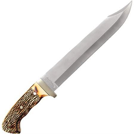 Schrade 181UH Uncle Henry Couteau à lame Bowie avec poignées en cerf - 