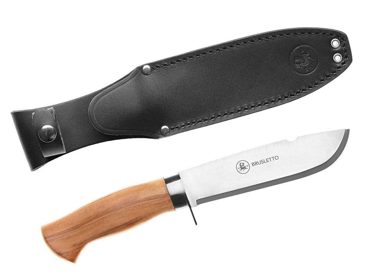 Brusletto Villmarka Liten BO10143 – couteau fixe à manche en olivier