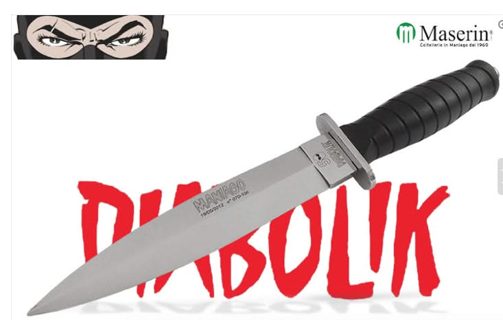 Maserin 999 Diabolik – Couteau de collection avec étui nylon