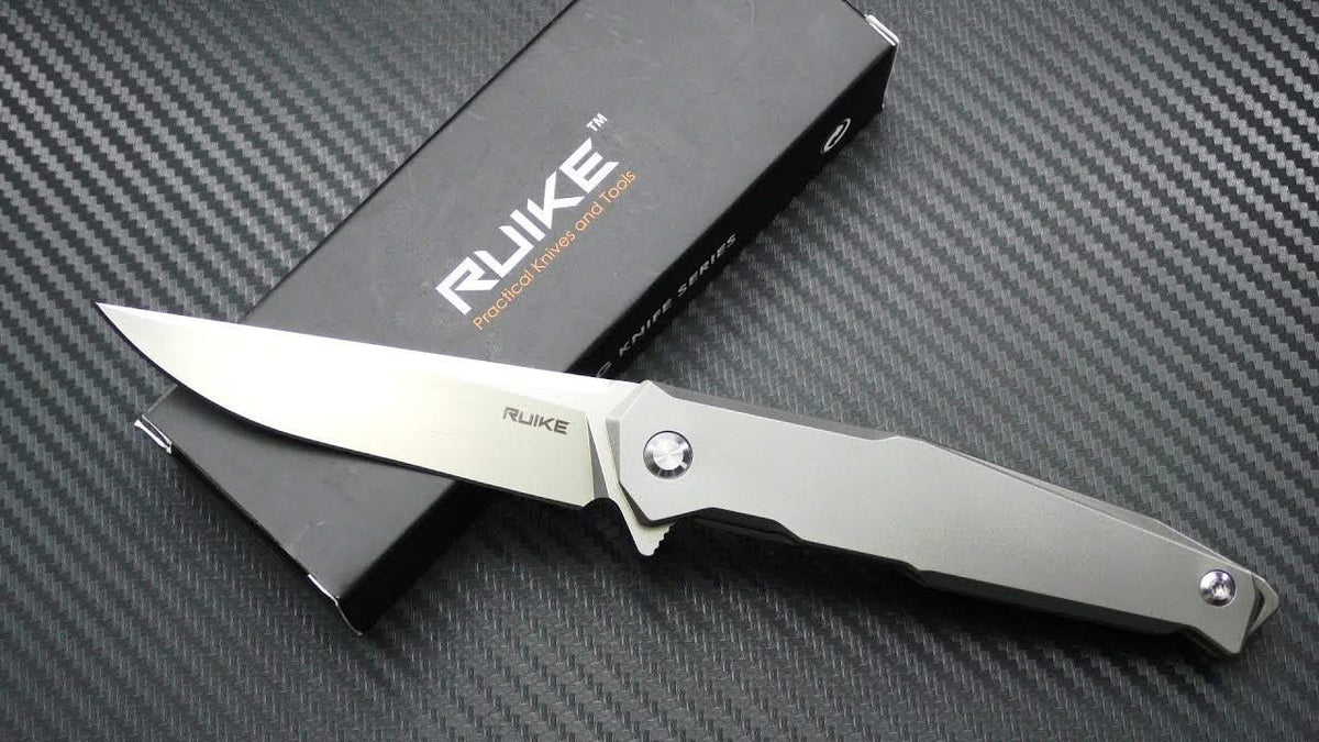 Ruike M108-TZ Couteau pliant lame acier 154CM manche titane TC4 - 