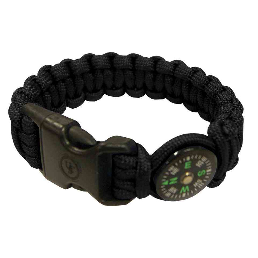 UST Brands W100295345 Bracelet Survie avec Boussole Noir - 