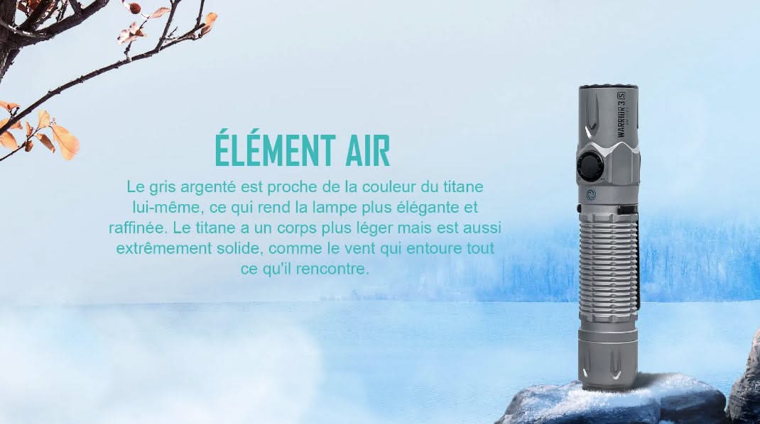 Olight Warrior 3S - Lampe Tactique Édition Limitée 5 Éléments - 