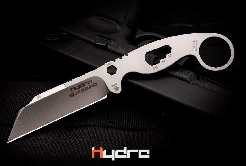 Hydra Knives Buzzard White Vulture Etui brun - 