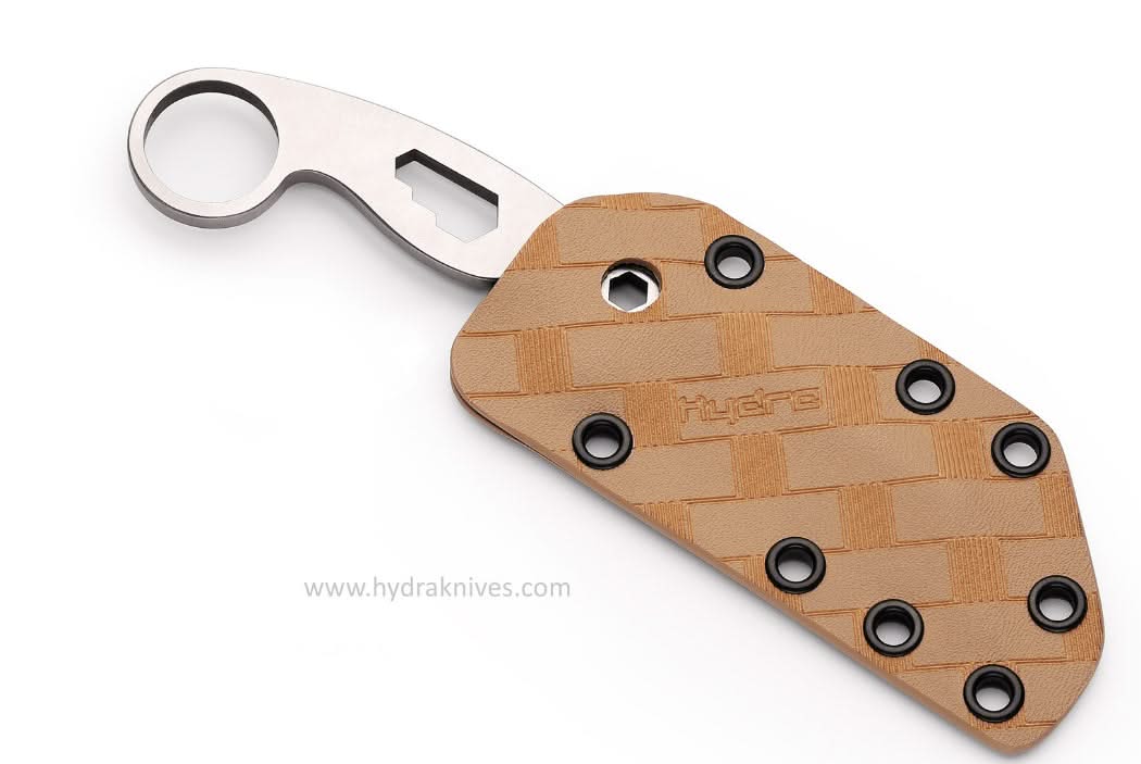 Hydra Knives Buzzard White Vulture Etui brun - 