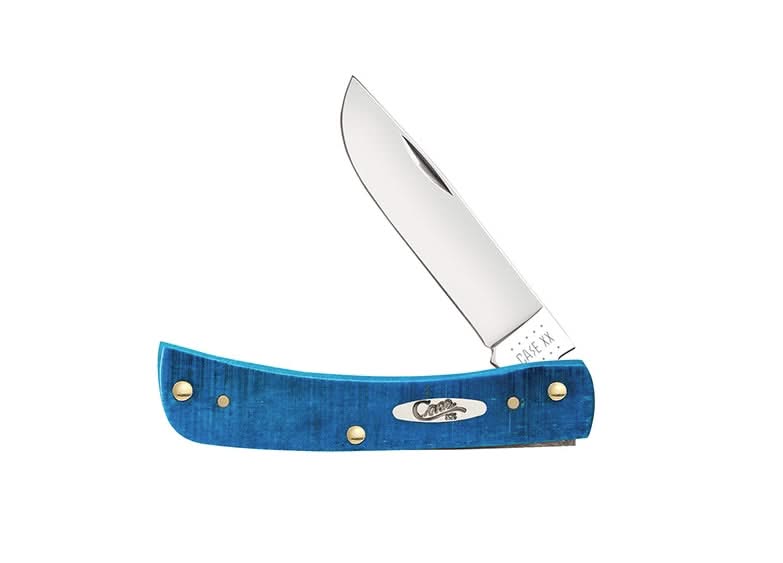 Case SS Caribbean Blue Bone Sawcut Sod Buster Jr - 