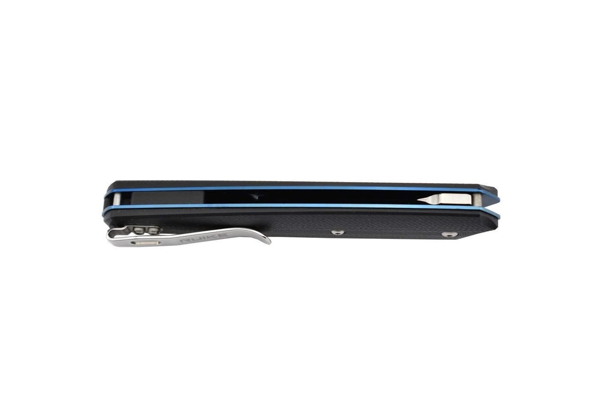 Ruike P848-B Noir Couteau de poche lame acier 14C28N manche G10 - 
