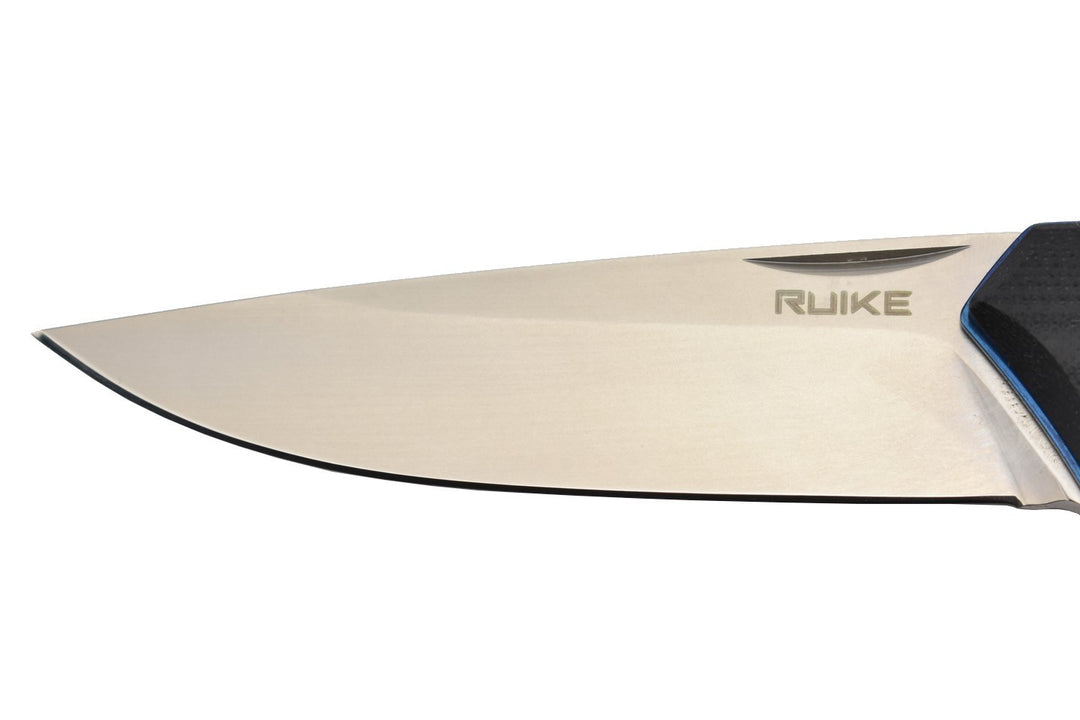 Ruike P848-B Noir Couteau de poche lame acier 14C28N manche G10 - 