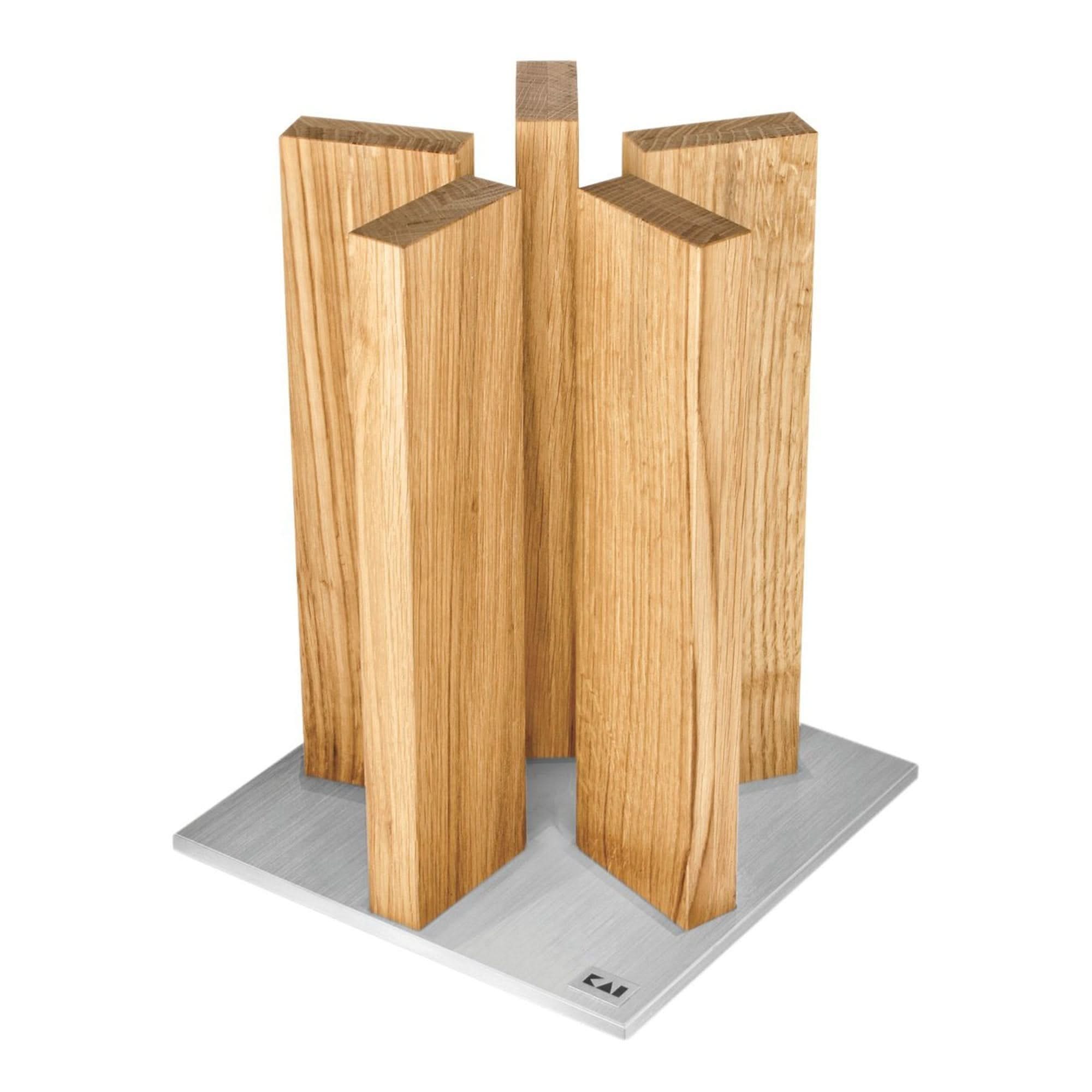 Kai STH3 Porte-couteaux 'Stonehenge' Acier / Chene pour 10 couteaux - 