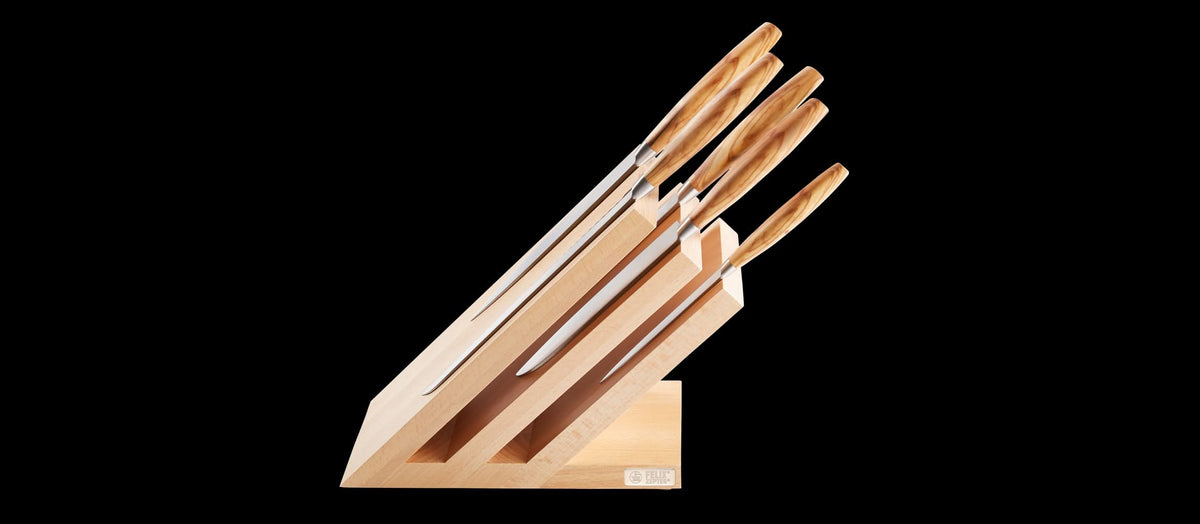 Felix Soligen Ensemble 5 Couteaux + Support - 