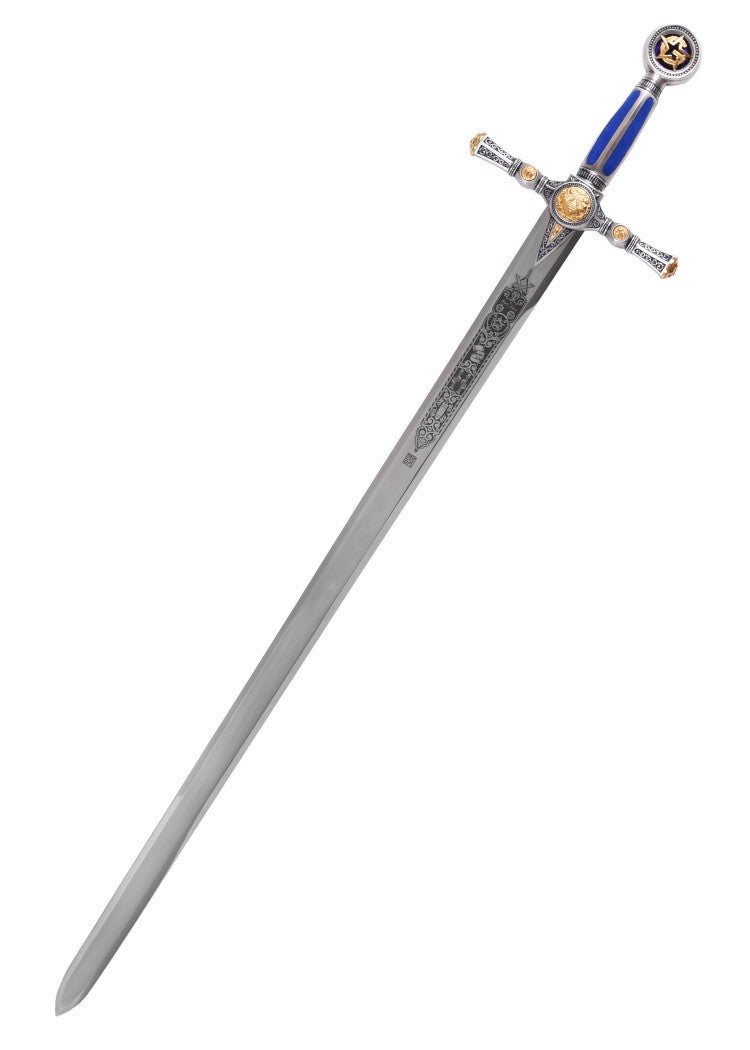 Épée maçonnique, argentée avec gravure décorative, Marto - 