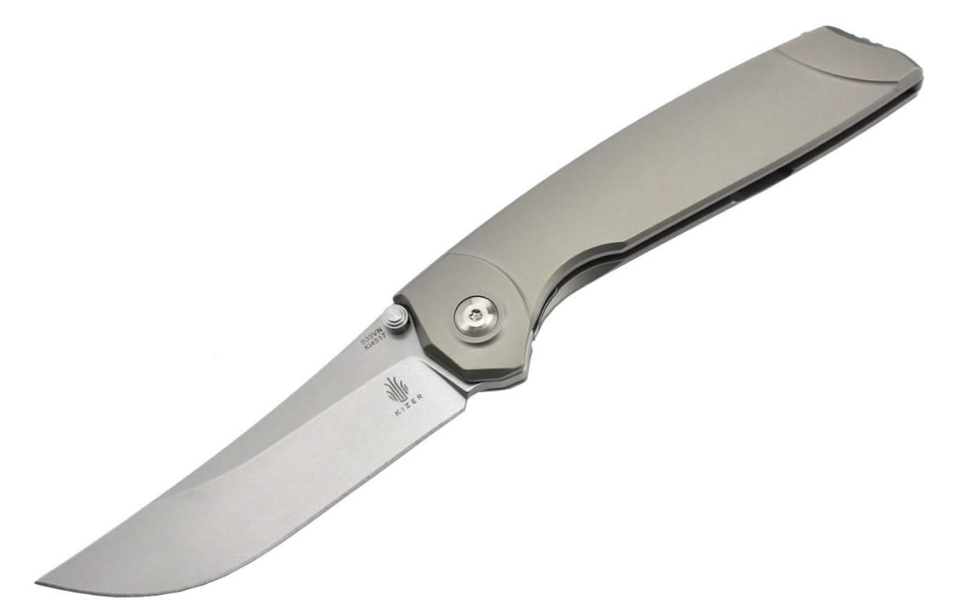 Kizer Ki4517 Shamshir par Azo lame acier S35VN manche titane - 