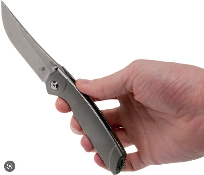 Kizer Ki4517 Shamshir par Azo lame acier S35VN manche titane - 