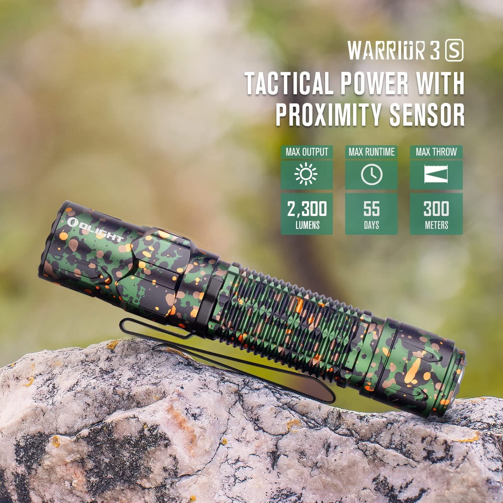 Olight Warrior 3S Lampe Tactique Stroboscopique Puissante - 