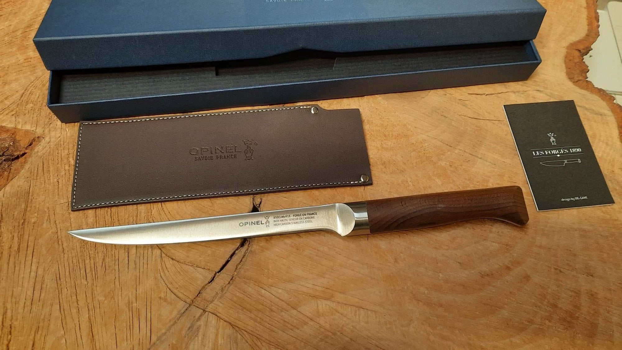Opinel Les Forgés 1890 – couteau effilé 18 cm, vue détaillée