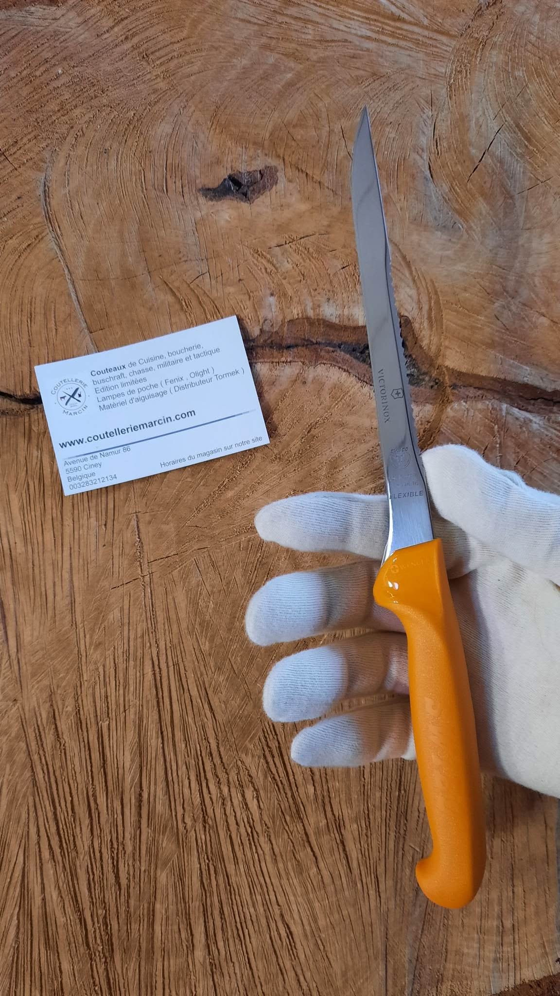 Flexible schmale Klinge des Victorinox Swibo 5.8448.16 Filetiermessers