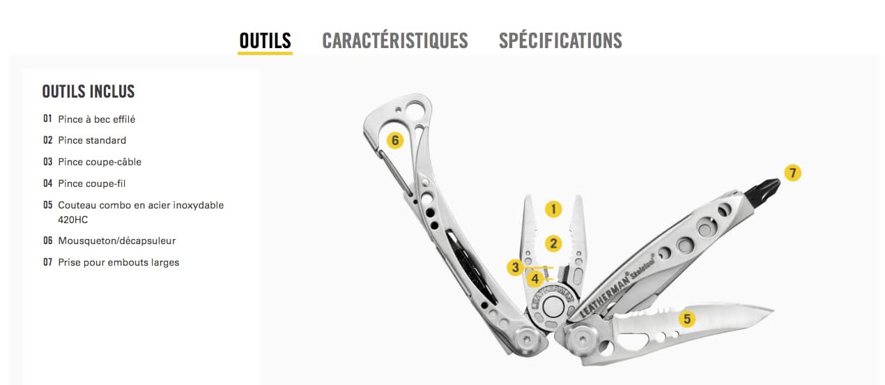 Leatherman Skeletool Argent - 