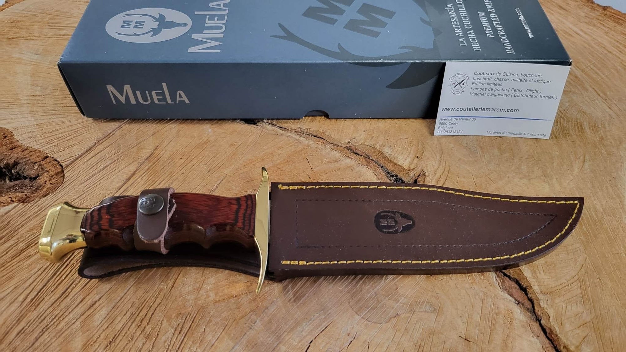 Muela BW18 Couteau de chasse Lame Bowie de 18 cm avec garde - 