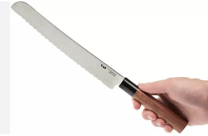 Kai MGR-0225B Seki Magoroku Redwood Couteau à pain lame de 22,5 cm - 