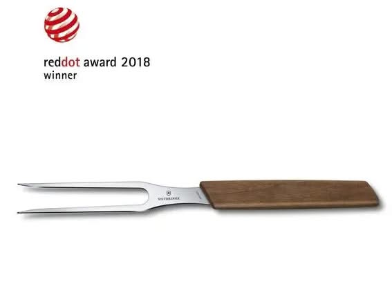 Victorinox Swiss Modern 6.9030.15G – fourchette à viande en noyer