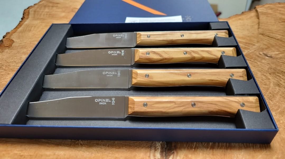 Opinel Facette Olivier – lame lisse pleine-soie 11 cm