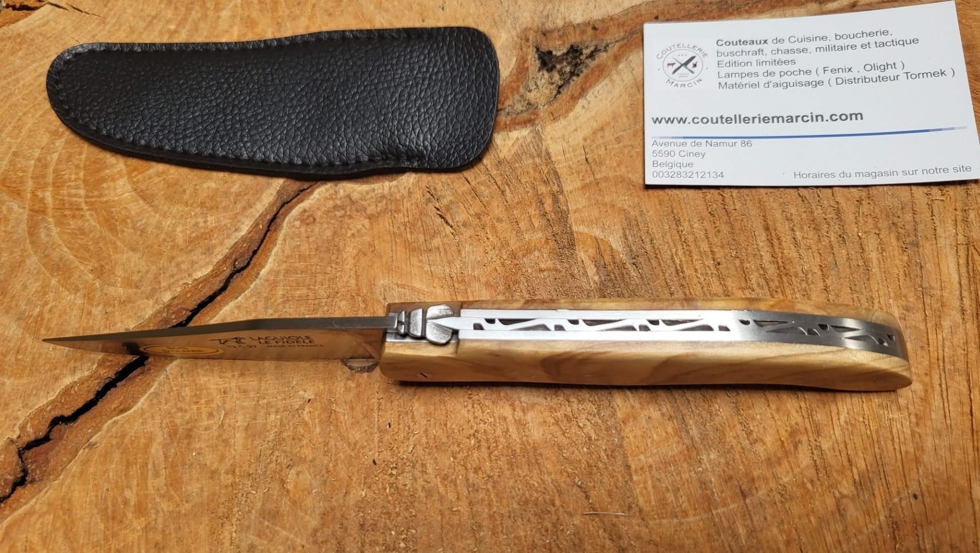 Le Fidèle Laguiole de chasse plein manche Olivier - 