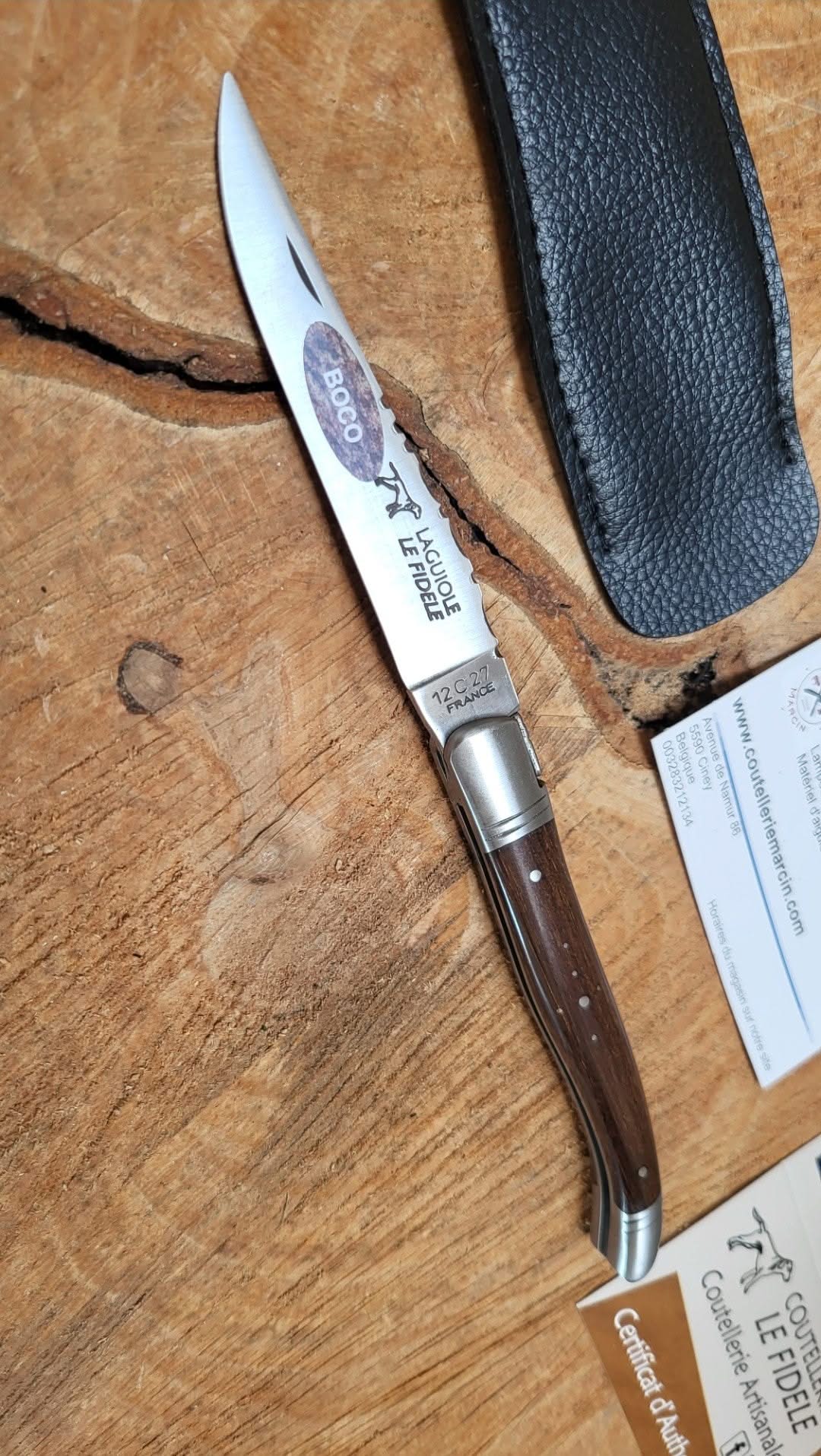 Laguiole Le Fidèle 2 mitres Inox Edition limitée Bois Boco - 