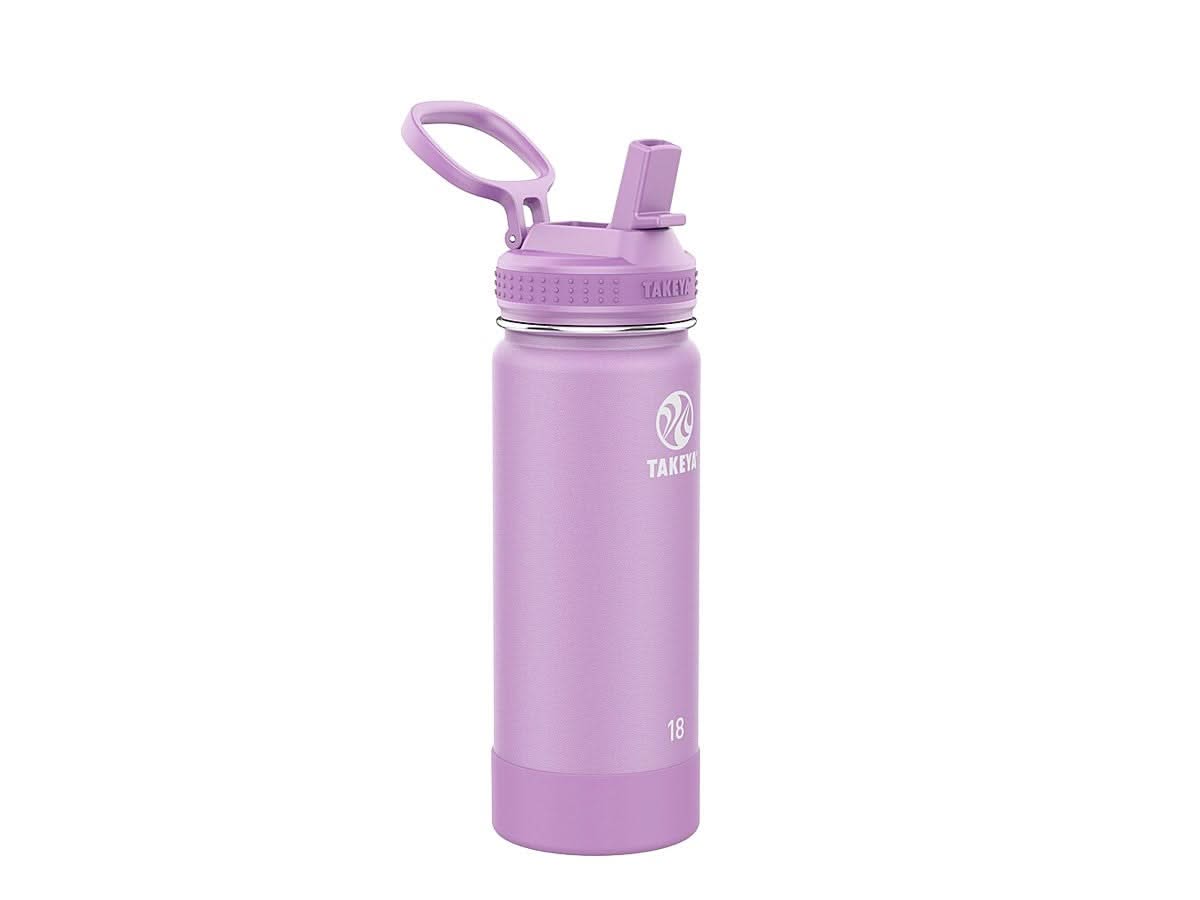 Takeya Actives Lilac 51202 – bouteille isotherme 18 oz avec Straw Lid