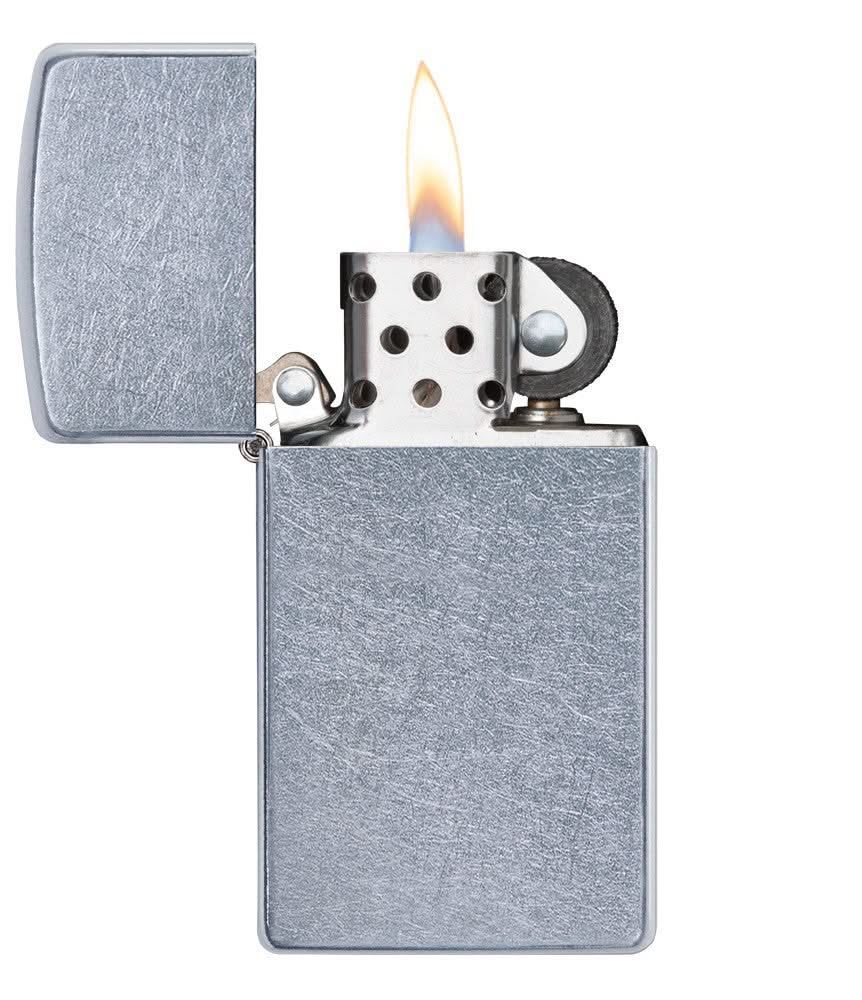 Zippo Slim Street Chrome – finition chromée patinée