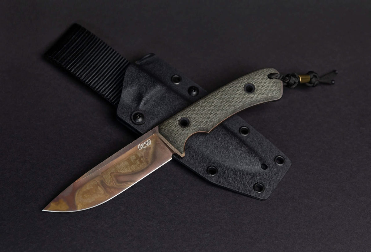 Trc South Pole Apo Finish Green Canvas Micarta - 