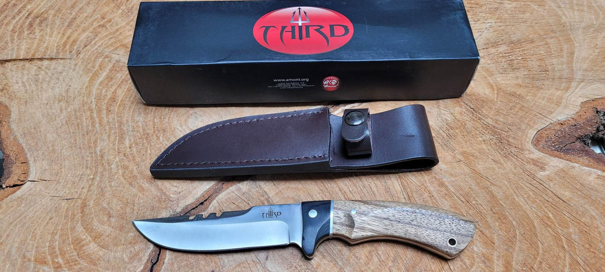 Third Couteau de chasse avec manche en Zebrano - 